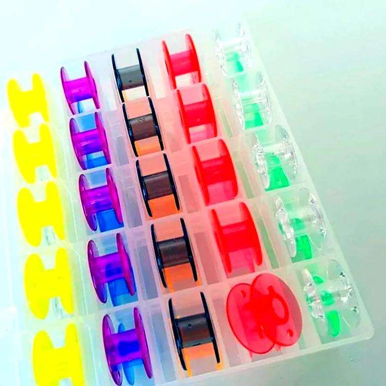 가정용 칼라 보빈 세트 50p 미싱 바느질 실감개 실토리 복알 이미지 1