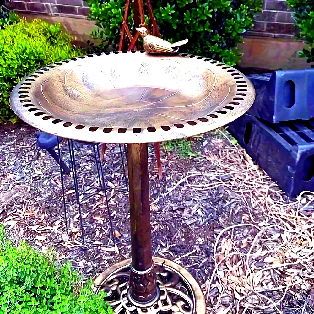 새 물그릇 먹이통 목욕통 정원 욕조 앵무새 야생 피딩 트레이 이미지 5