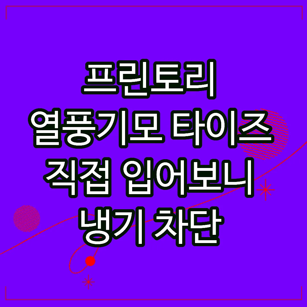 프린토리 열풍기모 타이즈 직접 입어보니 냉기 차단 실화였다 썸네일